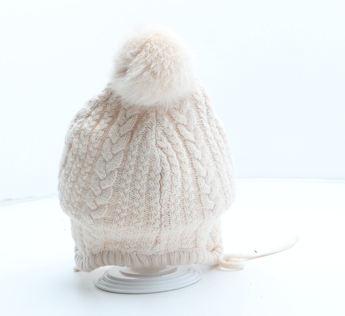 H&M Girls Pink Cotton Winter Hat One Size - Size 1-2 Years