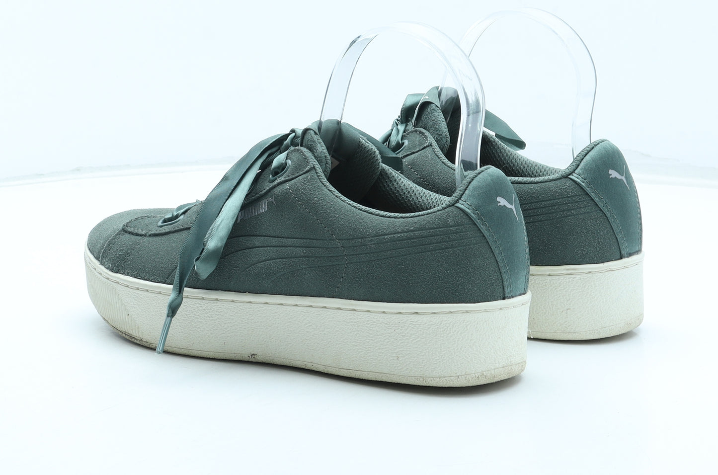 PUMA Womens Green Leather Trainer UK