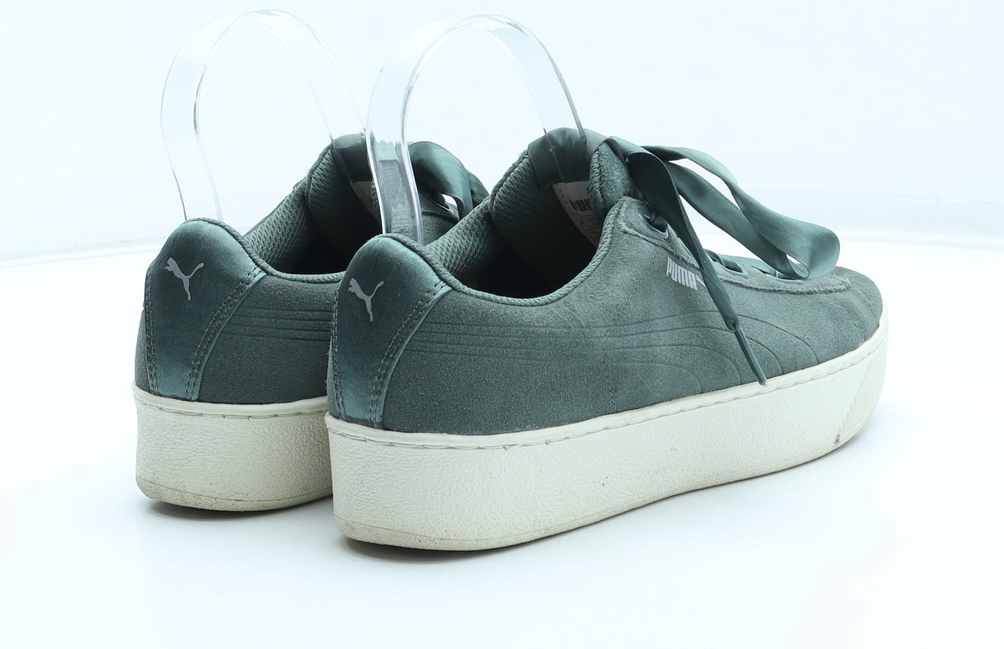 PUMA Womens Green Leather Trainer UK