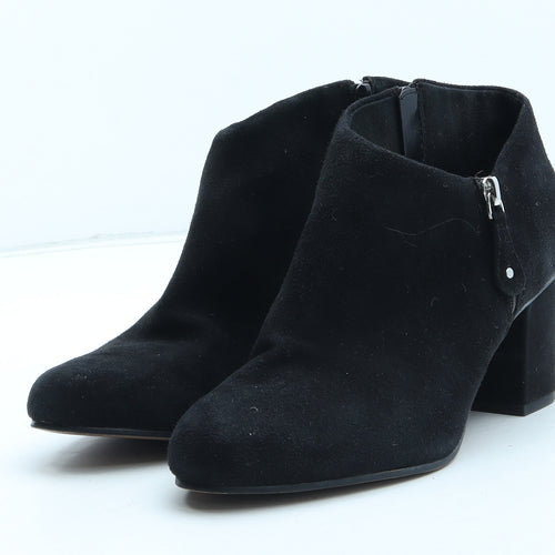 Clarks Womens Black Leather Bootie Boot UK