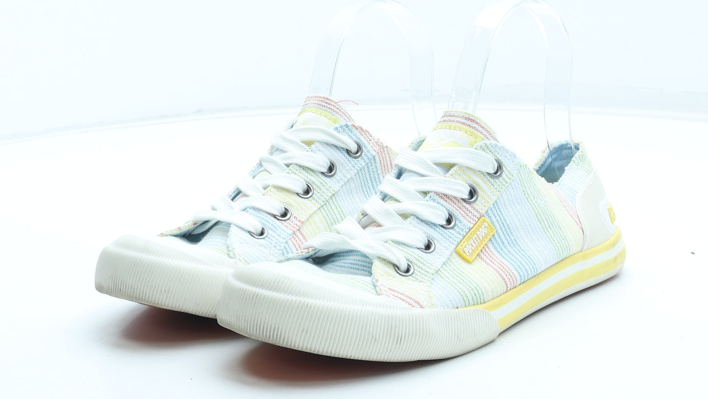 Rocket Dog Womens Multicoloured Striped Polyester Trainer UK