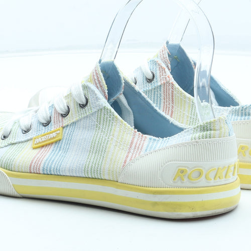 Rocket Dog Womens Multicoloured Striped Polyester Trainer UK