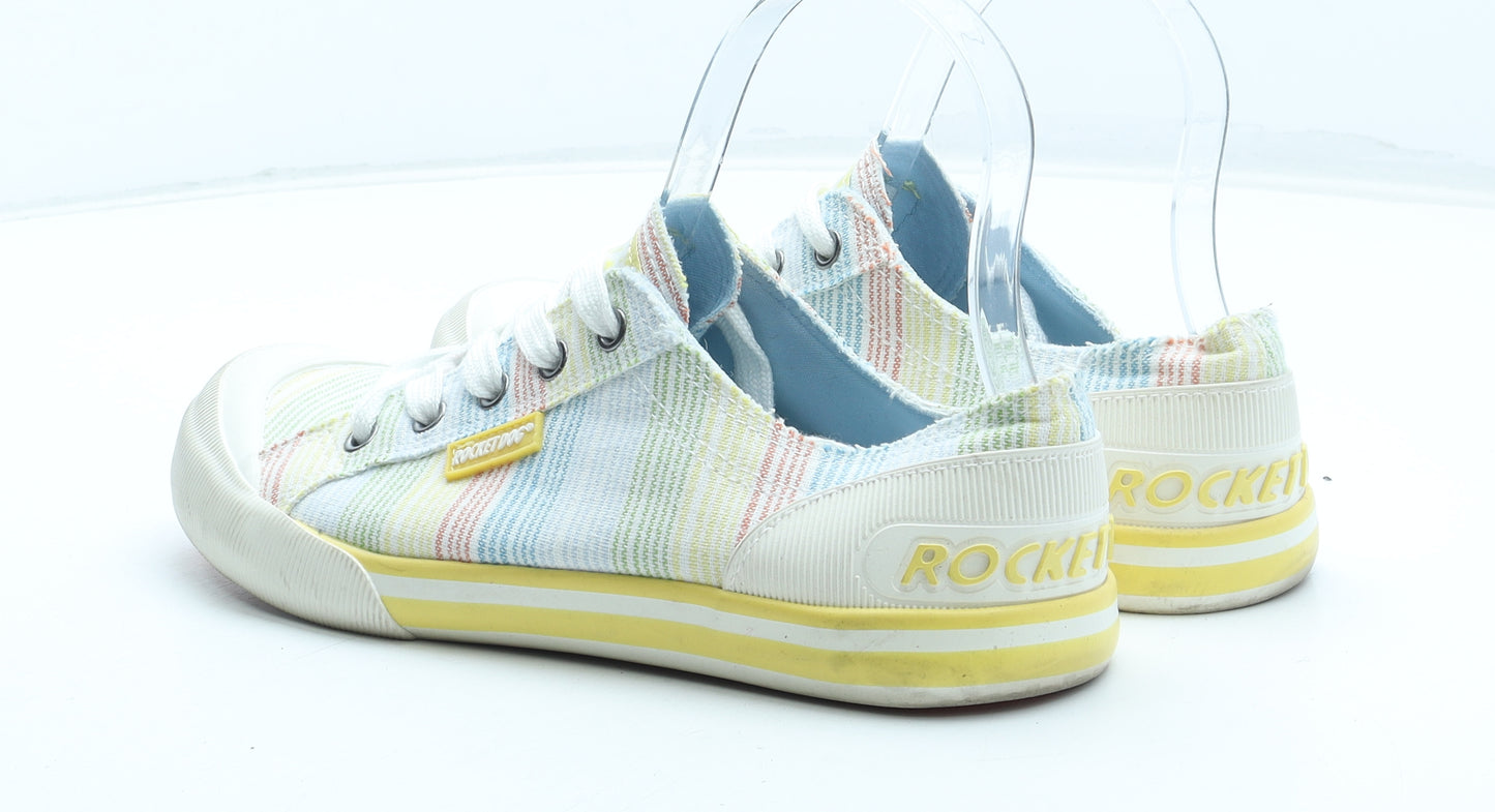 Rocket Dog Womens Multicoloured Striped Polyester Trainer UK