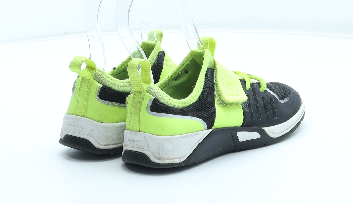 Clarks Boys Black Polyester Trainer UK 12