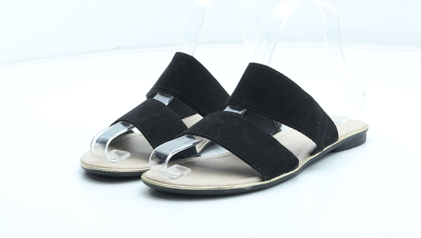 Atmosphere Womens Black Polyester Slip On Sandal UK