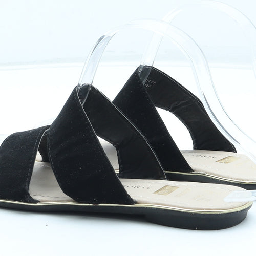 Atmosphere Womens Black Polyester Slip On Sandal UK