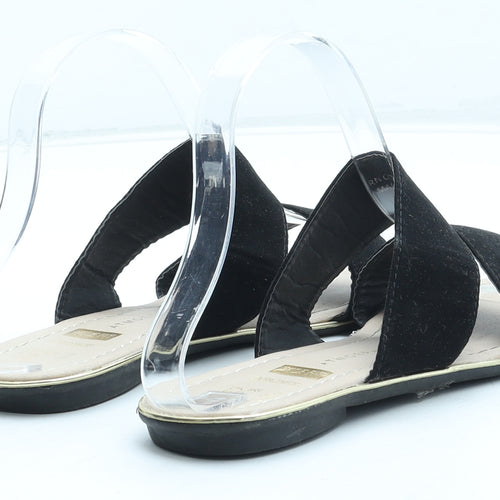 Atmosphere Womens Black Polyester Slip On Sandal UK