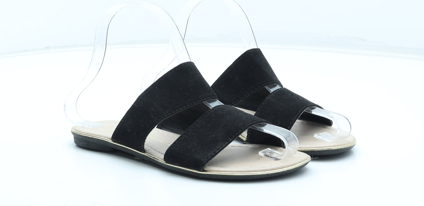 Atmosphere Womens Black Polyester Slip On Sandal UK