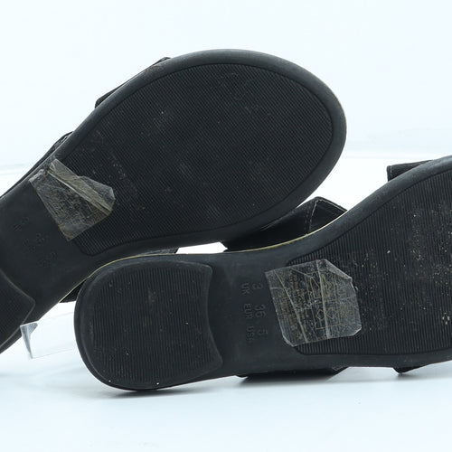 Atmosphere Womens Black Polyester Slip On Sandal UK