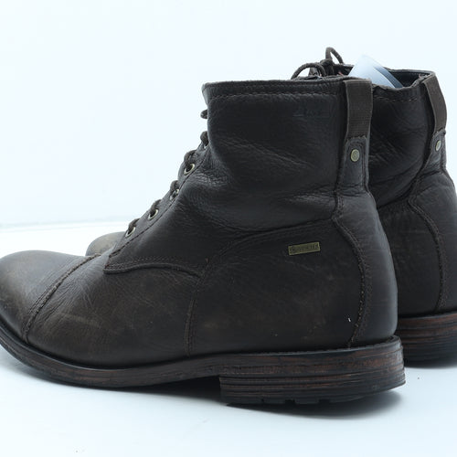 Clarks Mens Brown Leather Biker Boot UK 10