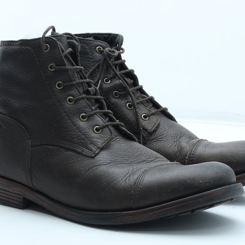 Clarks Mens Brown Leather Biker Boot UK 10