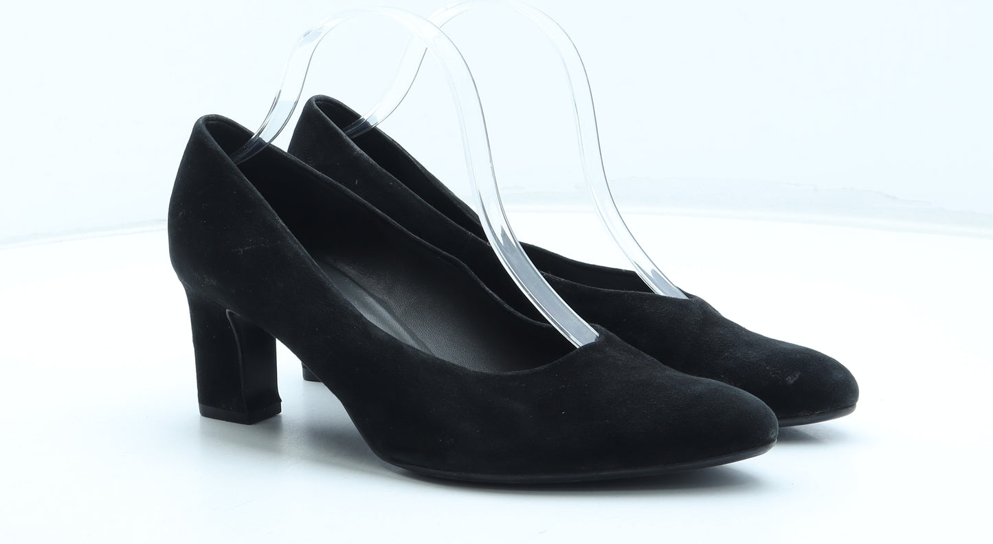 PETER KAISER Womens Black Leather Court Heel UK