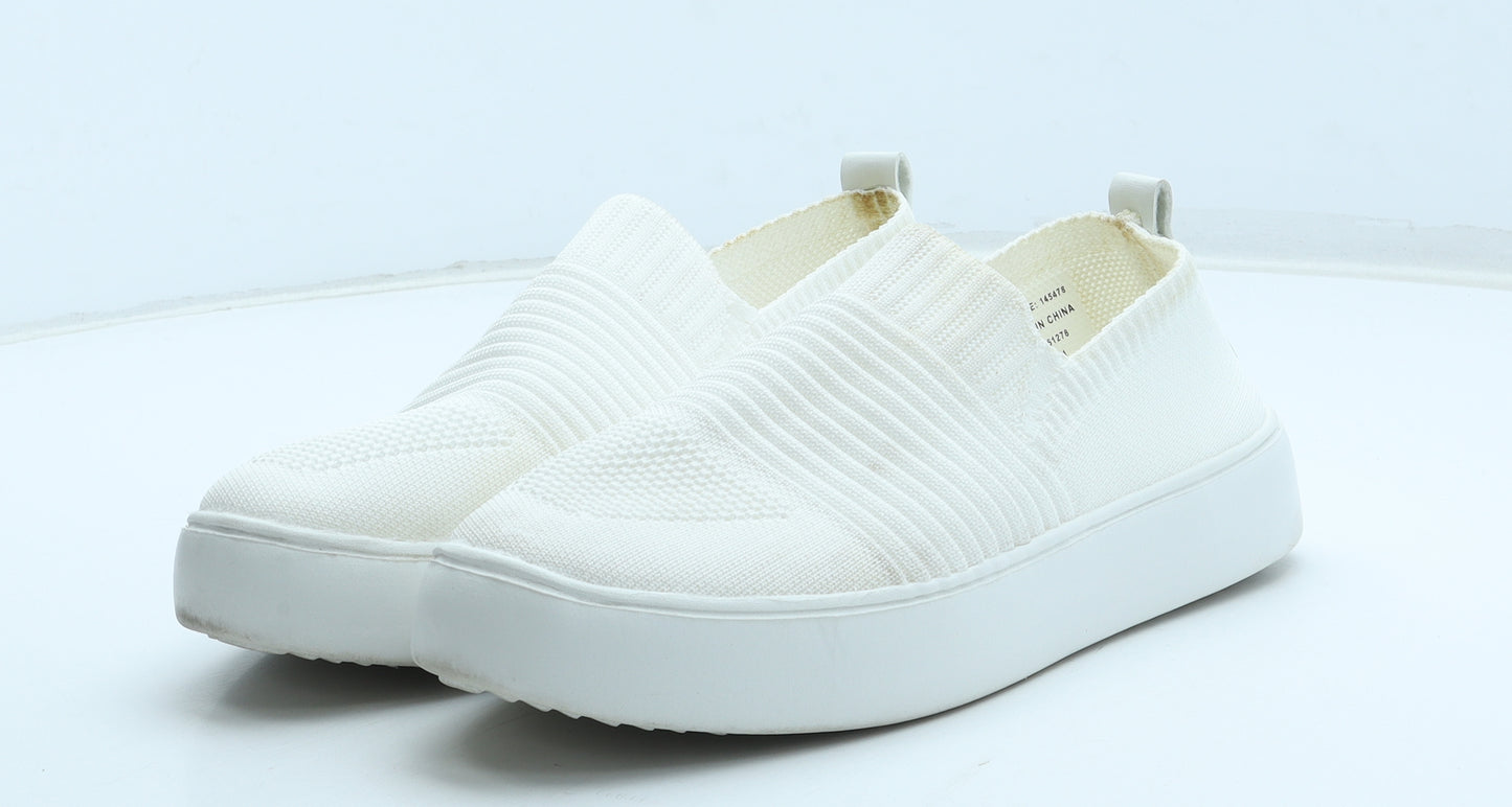 Primark Womens White Polyester Trainer UK