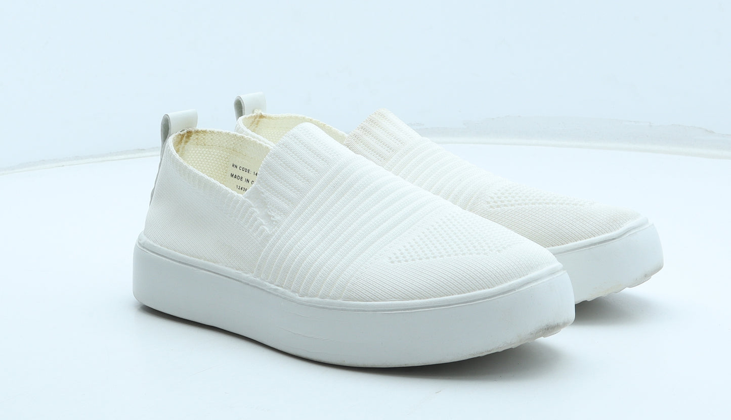 Primark Womens White Polyester Trainer UK