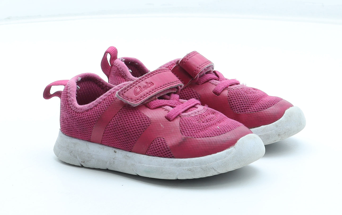 Clarks Girls Pink Polyester Trainer UK 5.5