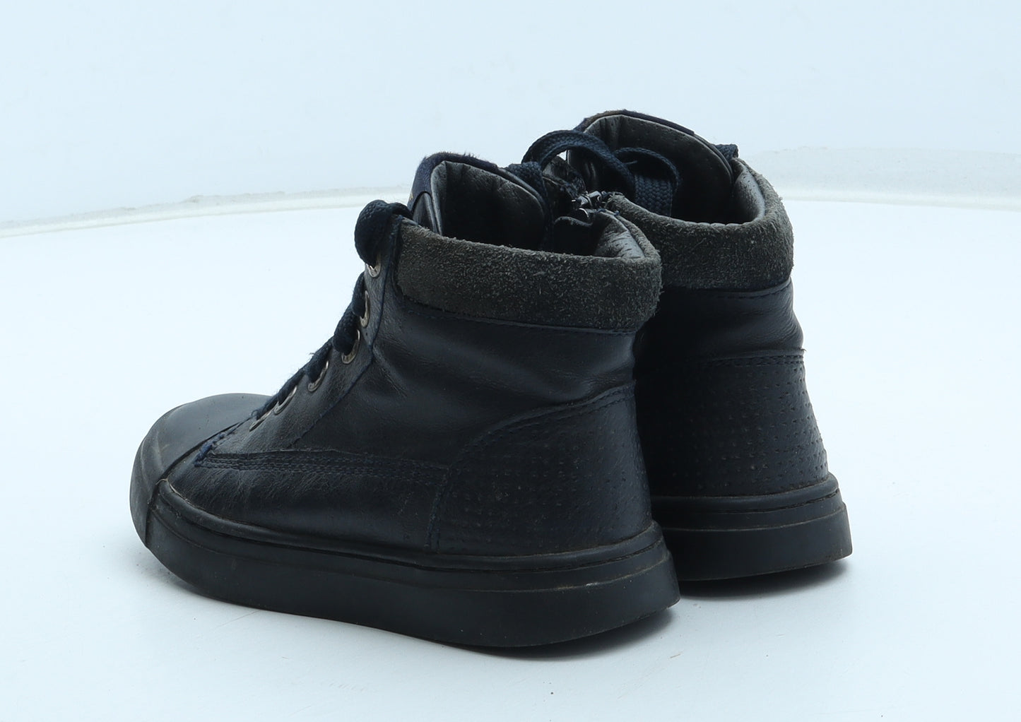 Shoes Me Boys Blue Leather Trainer UK 8.5 26