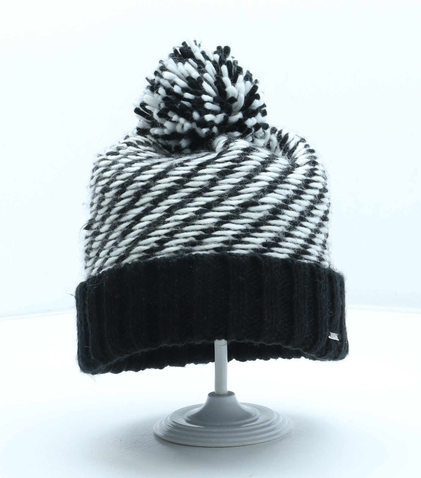 Regatta Womens Black Geometric Acrylic Bobble Hat One Size