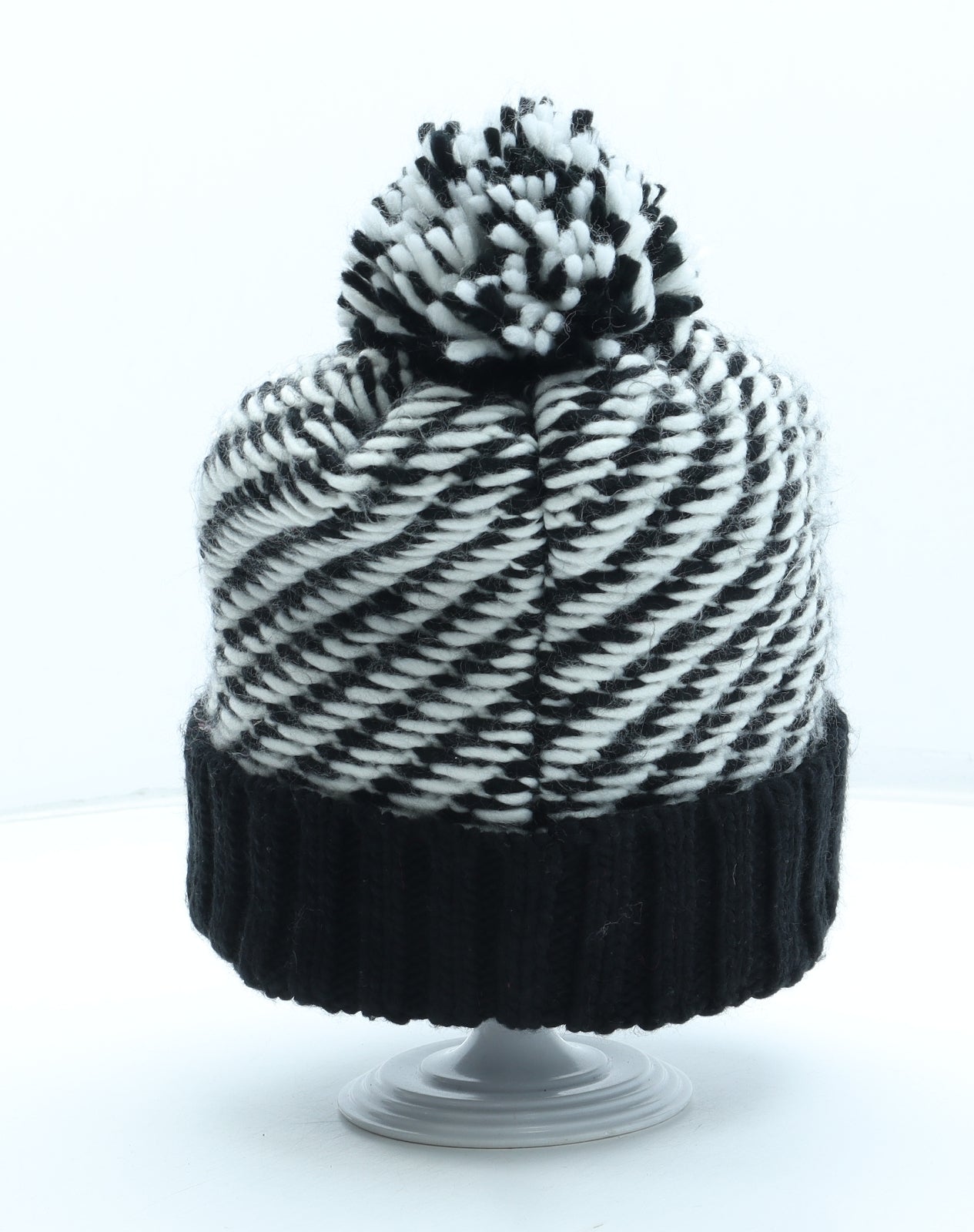 Regatta Womens Black Geometric Acrylic Bobble Hat One Size