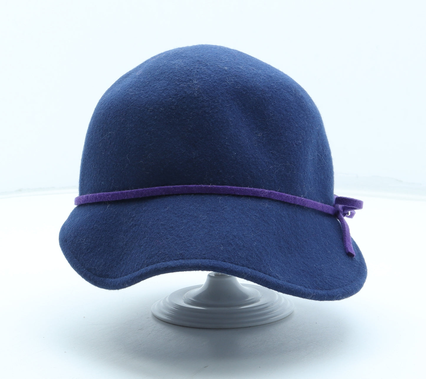 Ted Baker Womens Blue Wool Cloche One Size