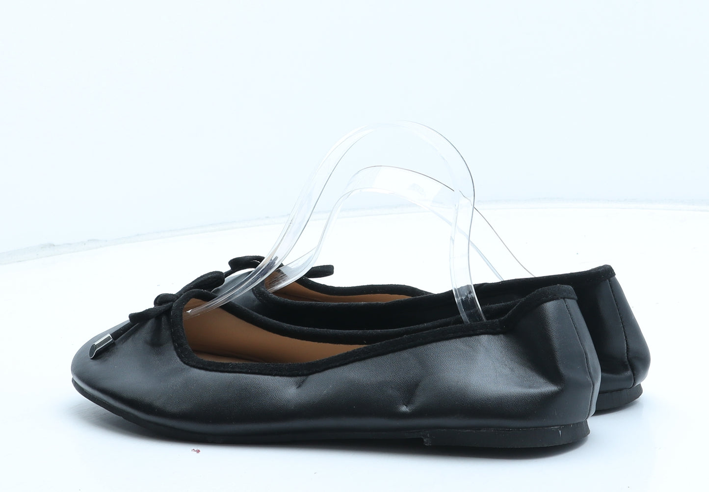 Yours Womens Black Synthetic Ballet Flat UK