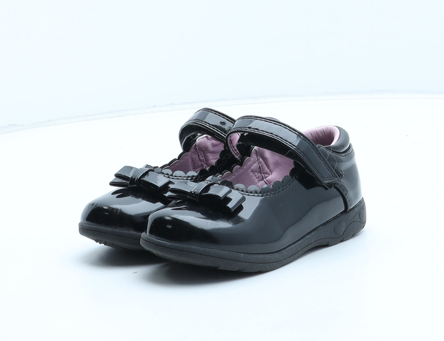 Miss Fiori Girls Black Synthetic Mary Jane Flat UK 7