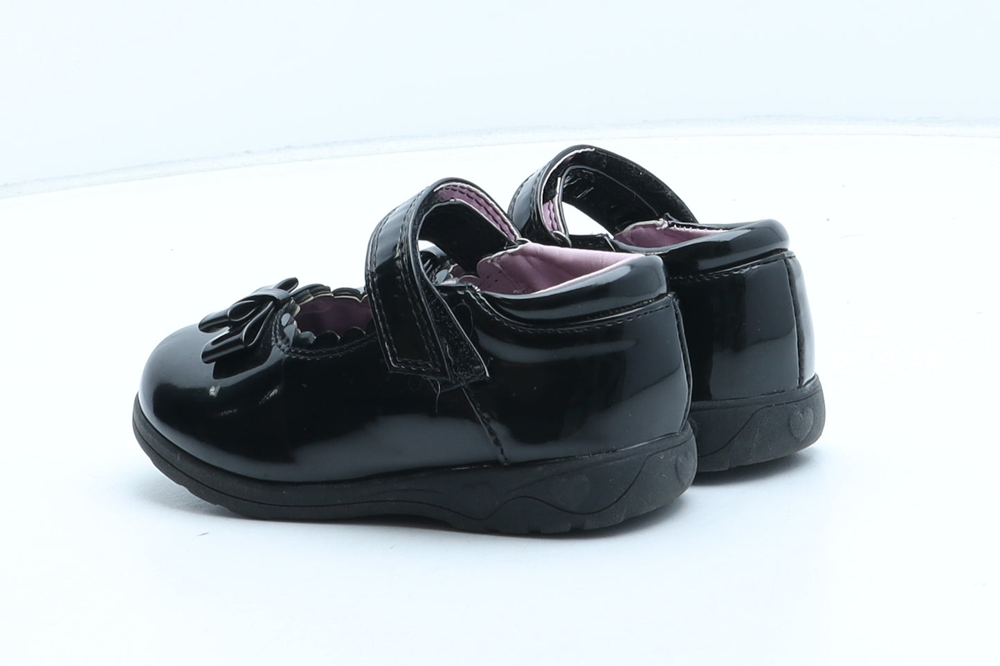 Miss Fiori Girls Black Synthetic Mary Jane Flat UK 7