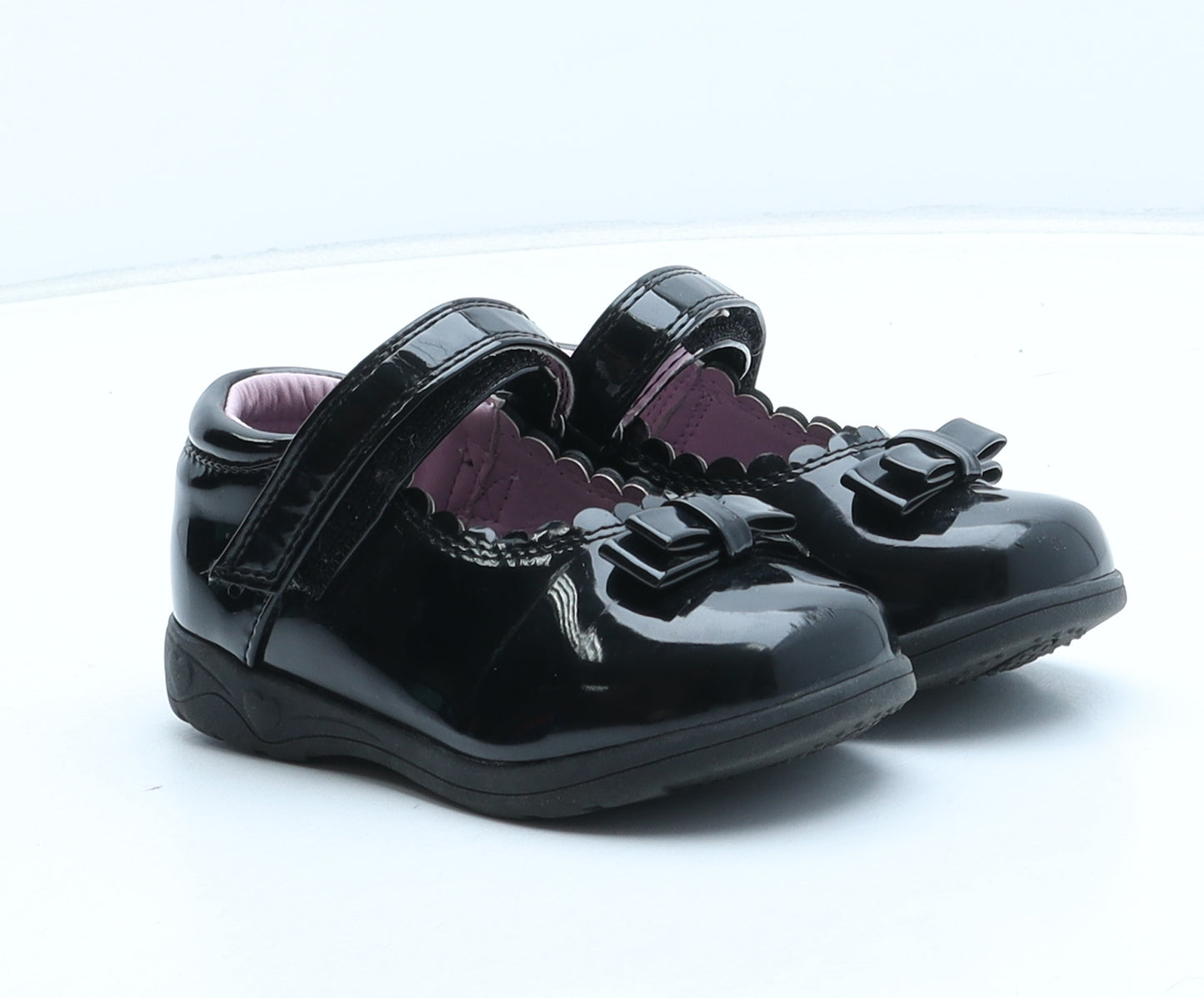 Miss Fiori Girls Black Synthetic Mary Jane Flat UK 7