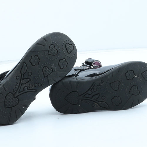 Miss Fiori Girls Black Synthetic Mary Jane Flat UK 7