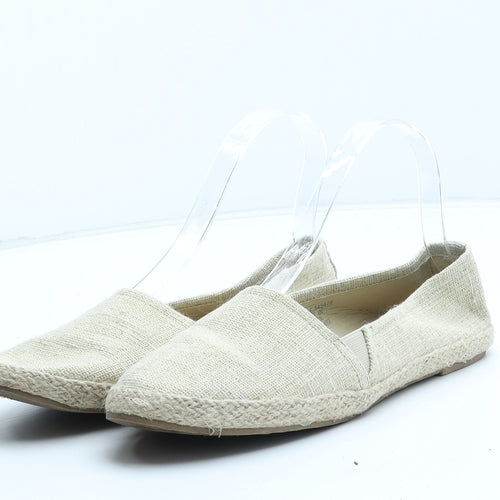 Primark Womens Gold Synthetic Flat UK