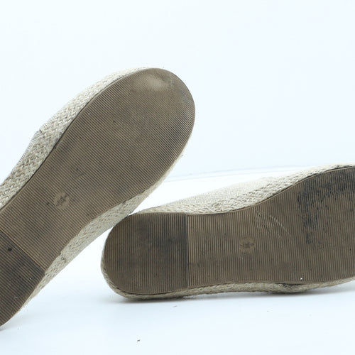 Primark Womens Gold Synthetic Flat UK