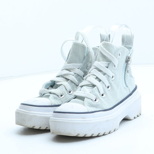 Converse Girls Blue Synthetic Trainer UK 10