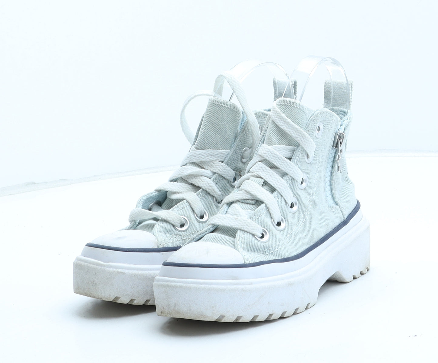 Converse Girls Blue Synthetic Trainer UK 10