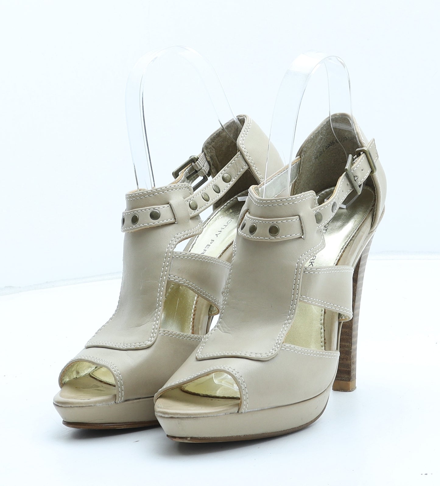 Dorothy Perkins Womens Beige Synthetic Strappy Heel UK