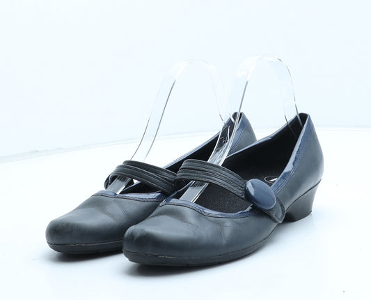 Preworn Womens Blue Synthetic Court Heel UK