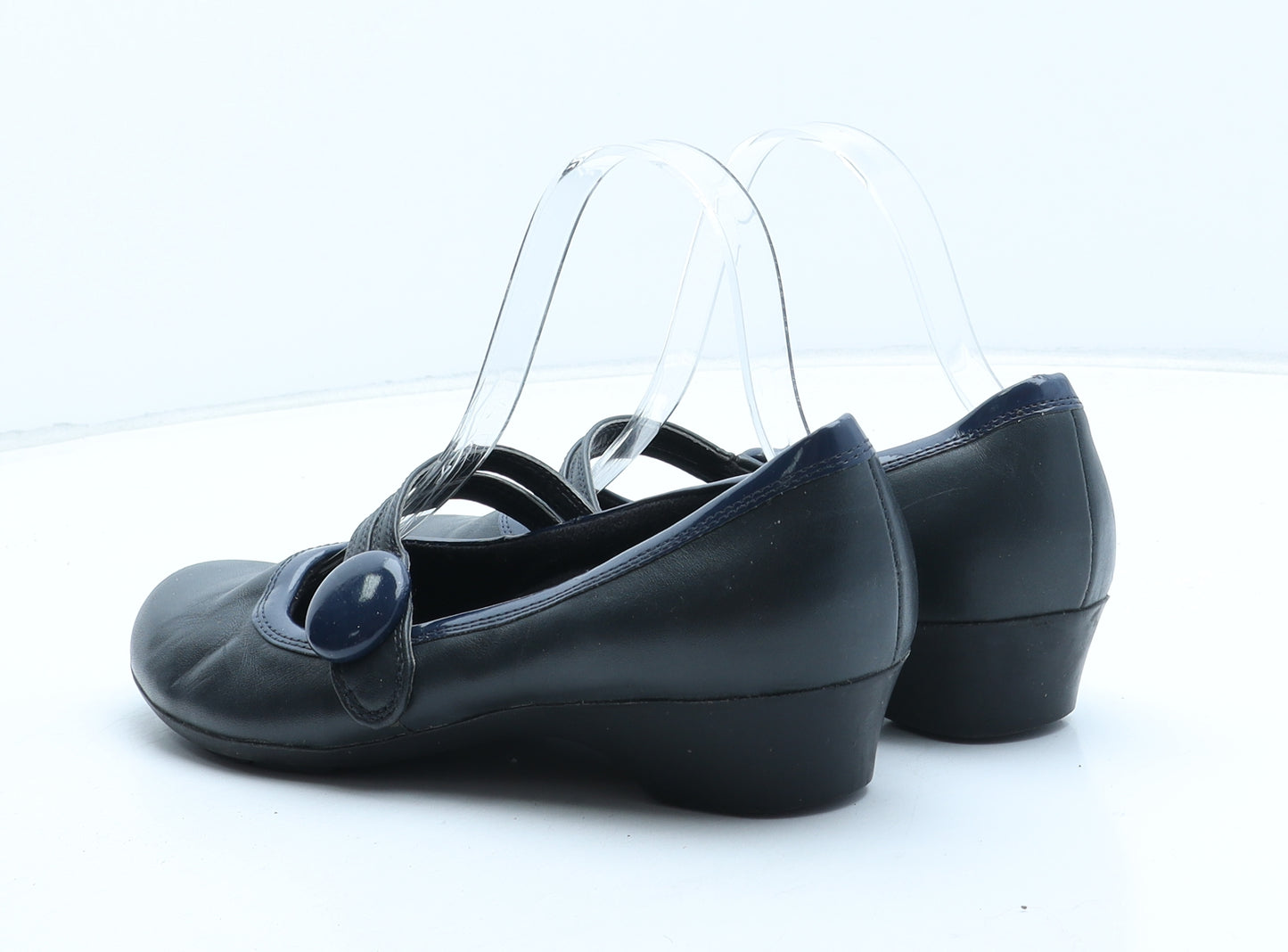 Preworn Womens Blue Synthetic Court Heel UK