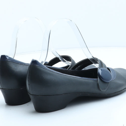 Preworn Womens Blue Synthetic Court Heel UK