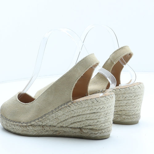 Jones Womens Beige Synthetic Espadrille Heel UK - UK Size Estimated 5