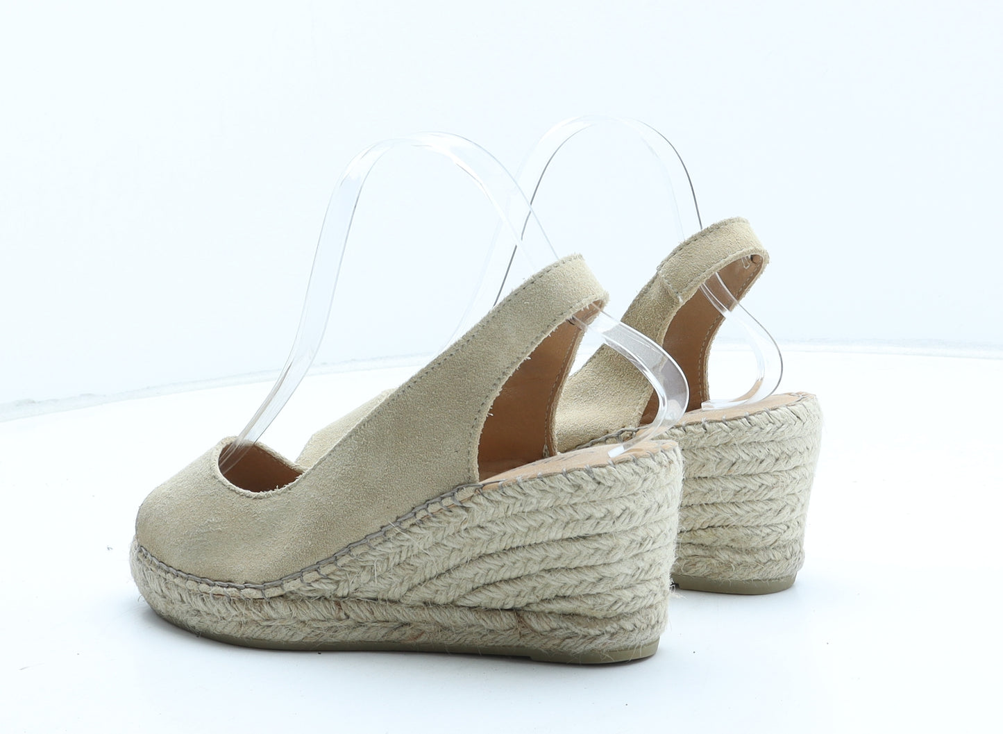 Jones Womens Beige Synthetic Espadrille Heel UK - UK Size Estimated 5