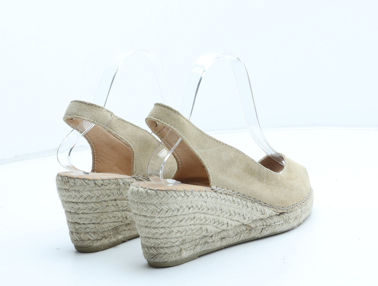 Jones Womens Beige Synthetic Espadrille Heel UK - UK Size Estimated 5