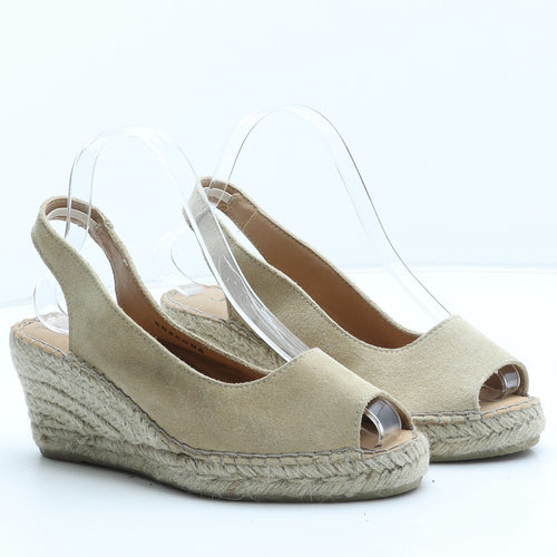 Jones Womens Beige Synthetic Espadrille Heel UK - UK Size Estimated 5