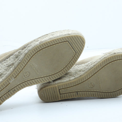 Jones Womens Beige Synthetic Espadrille Heel UK - UK Size Estimated 5