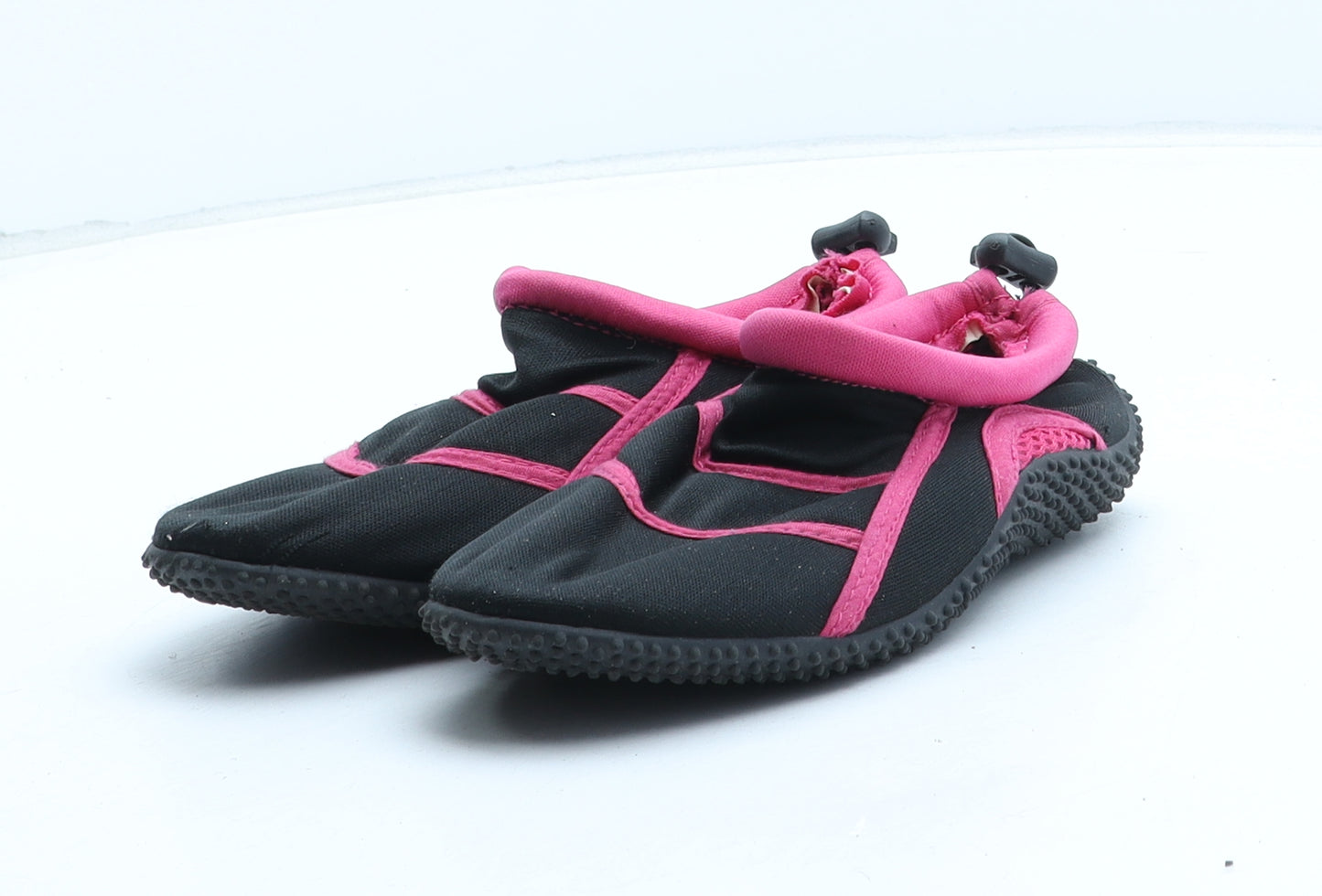 Preworn Girls Black Synthetic Slip On Casual UK 13 - Aqua Shoes