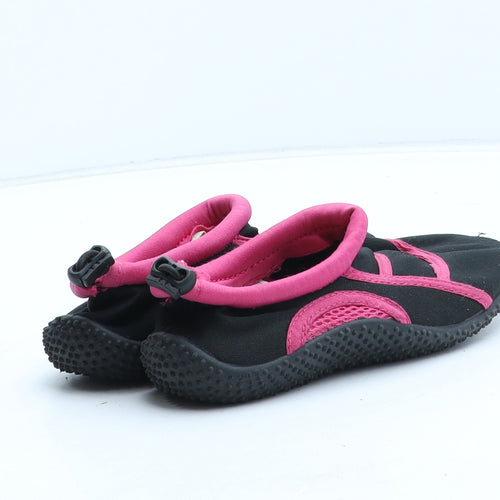 Preworn Girls Black Synthetic Slip On Casual UK 13 - Aqua Shoes
