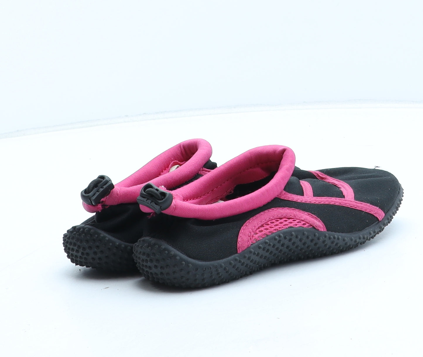 Preworn Girls Black Synthetic Slip On Casual UK 13 - Aqua Shoes