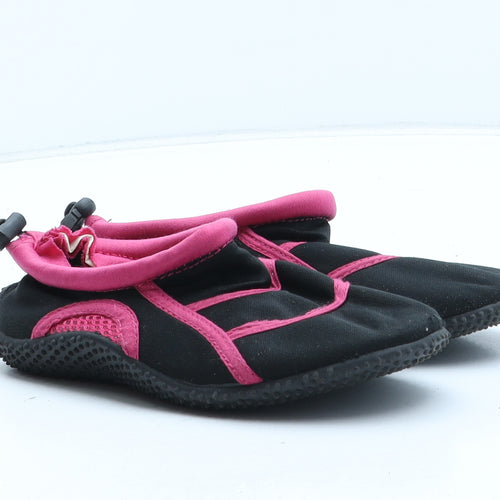 Preworn Girls Black Synthetic Slip On Casual UK 13 - Aqua Shoes