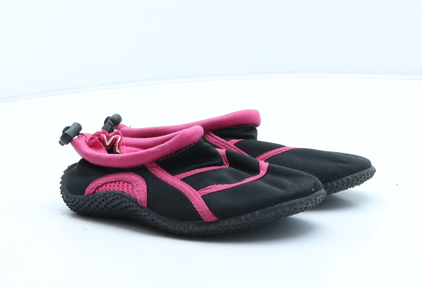 Preworn Girls Black Synthetic Slip On Casual UK 13 - Aqua Shoes