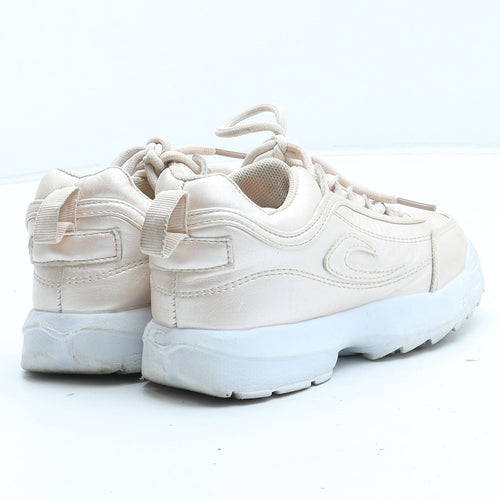 PEP&CO Girls Pink Synthetic Trainer UK 10