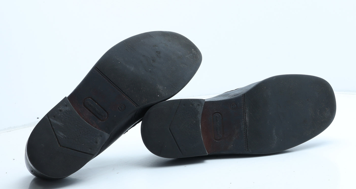 Hush Puppies Mens Black Synthetic Slip On Casual UK 9 43 - UK Size Estimated 9