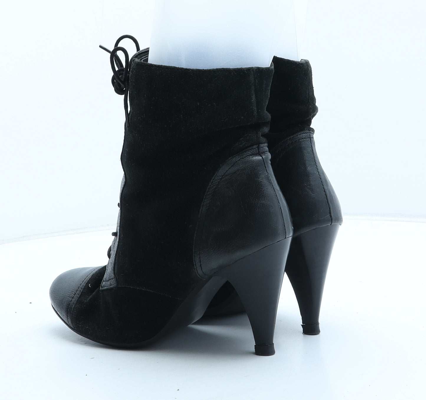 NEXT Womens Black Suede Bootie Boot UK