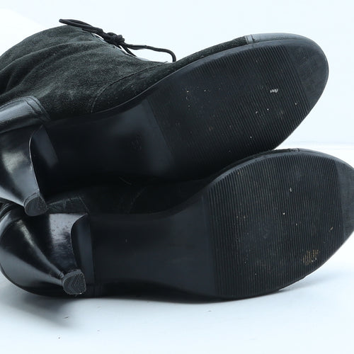 NEXT Womens Black Suede Bootie Boot UK